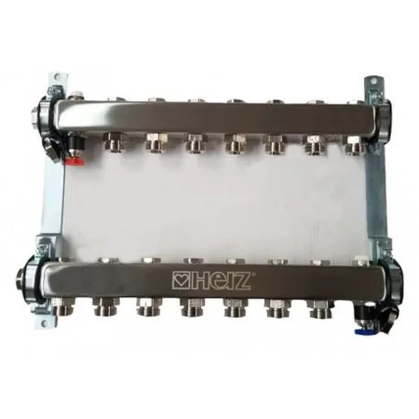 Distrib. inox rad. cu inchidere DN25- 10 cai x G3/4" 1863410 HERZ-image0